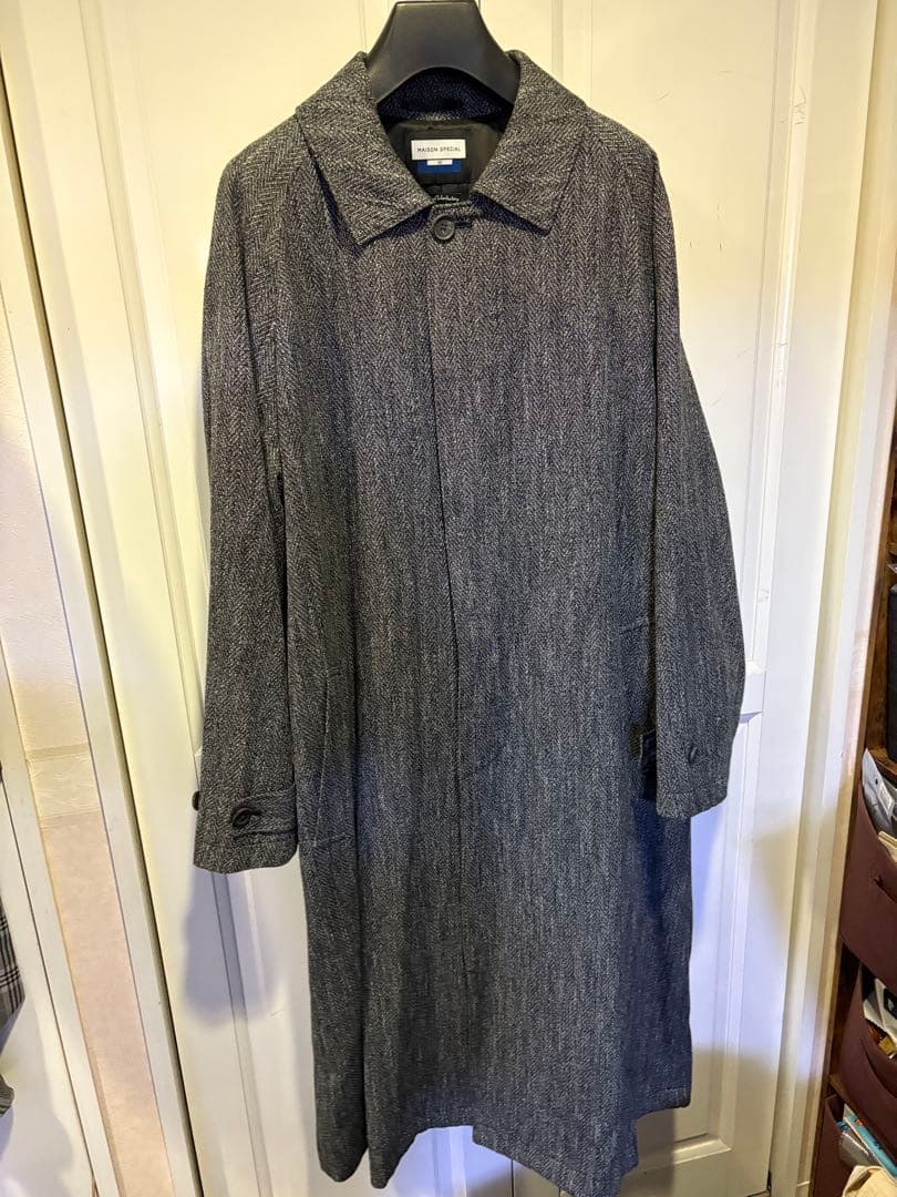 MAISON SPECIAL ヘリンボーン　ステンカラーコート
