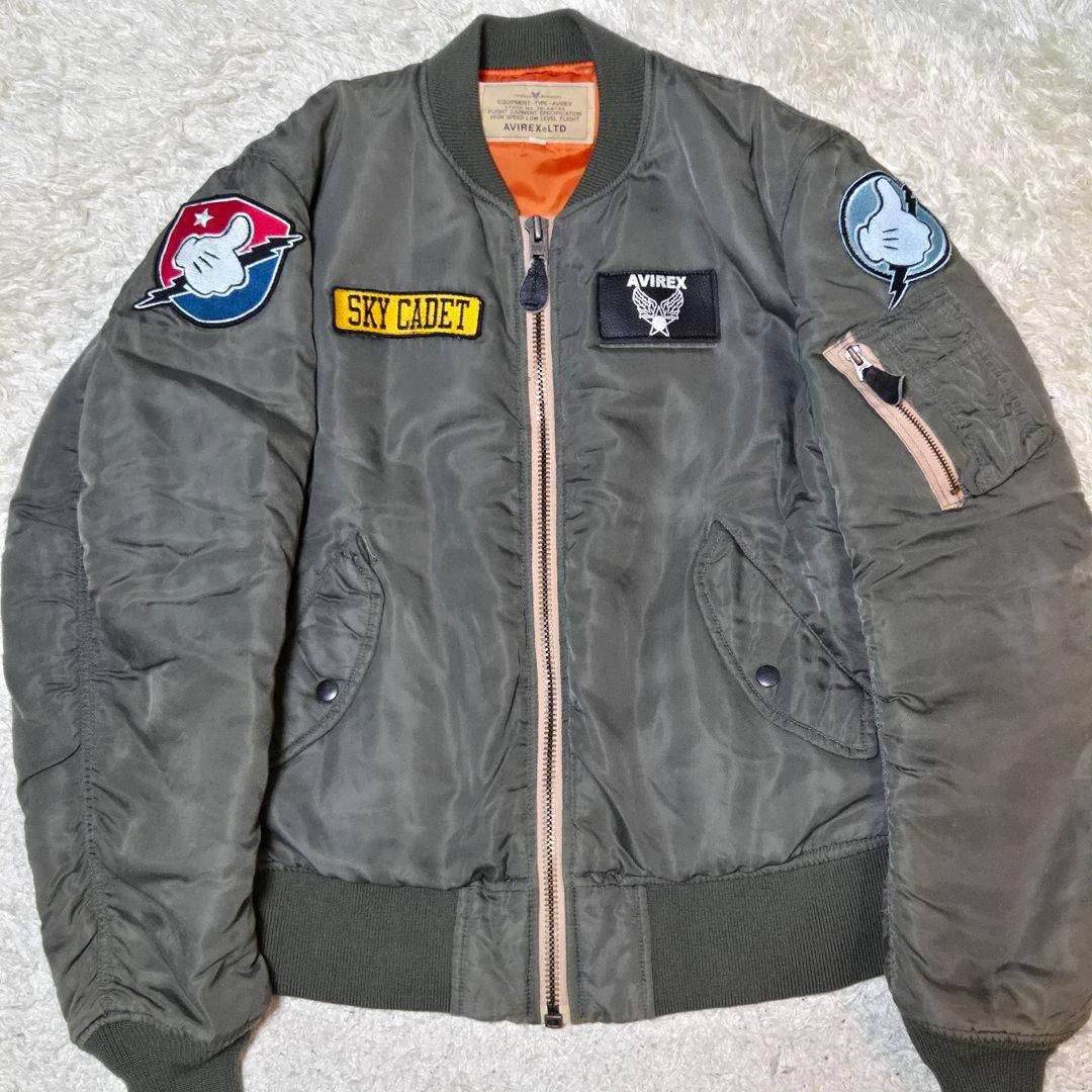 希少　アヴィレックス MA-1 M カーキ ディズニー ドナルド 6162043