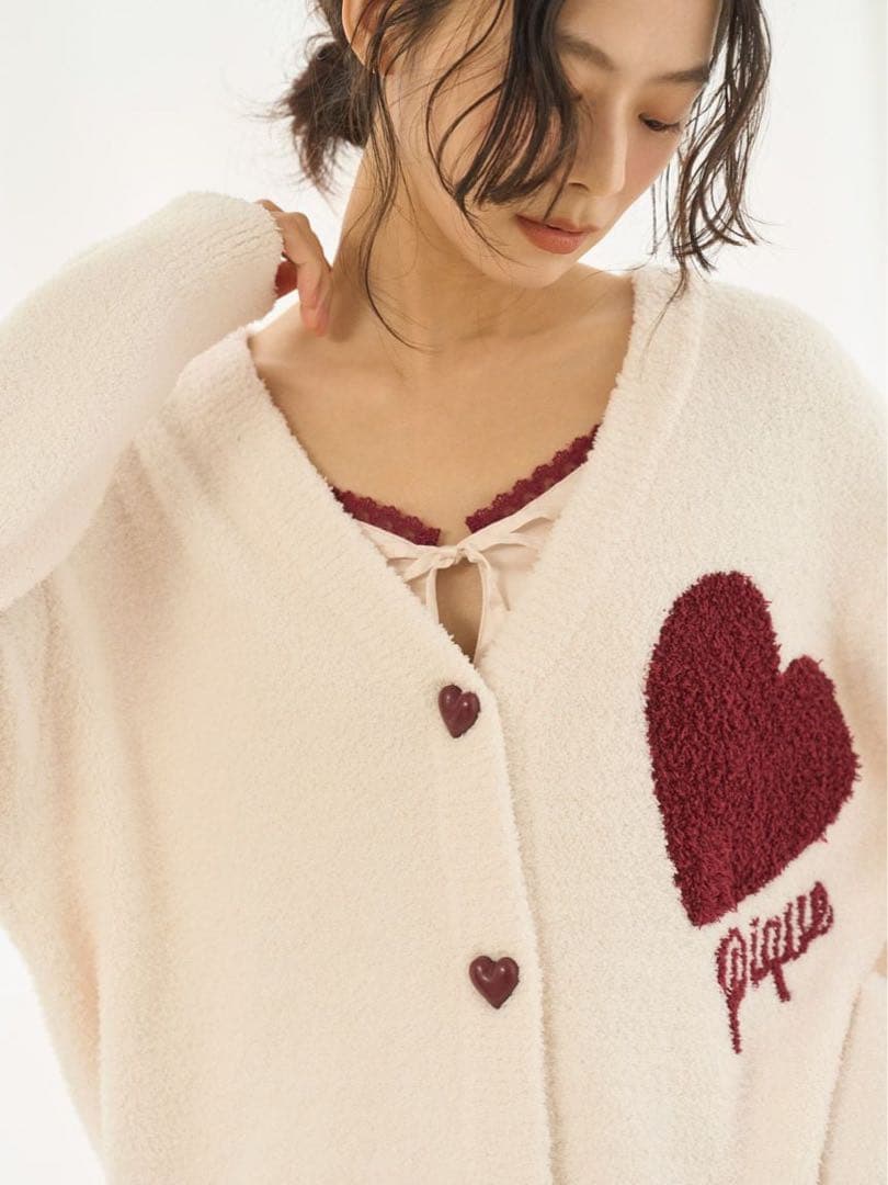 GELATO PIQUE ハートジャガードカーディガン S-M ユニセックス