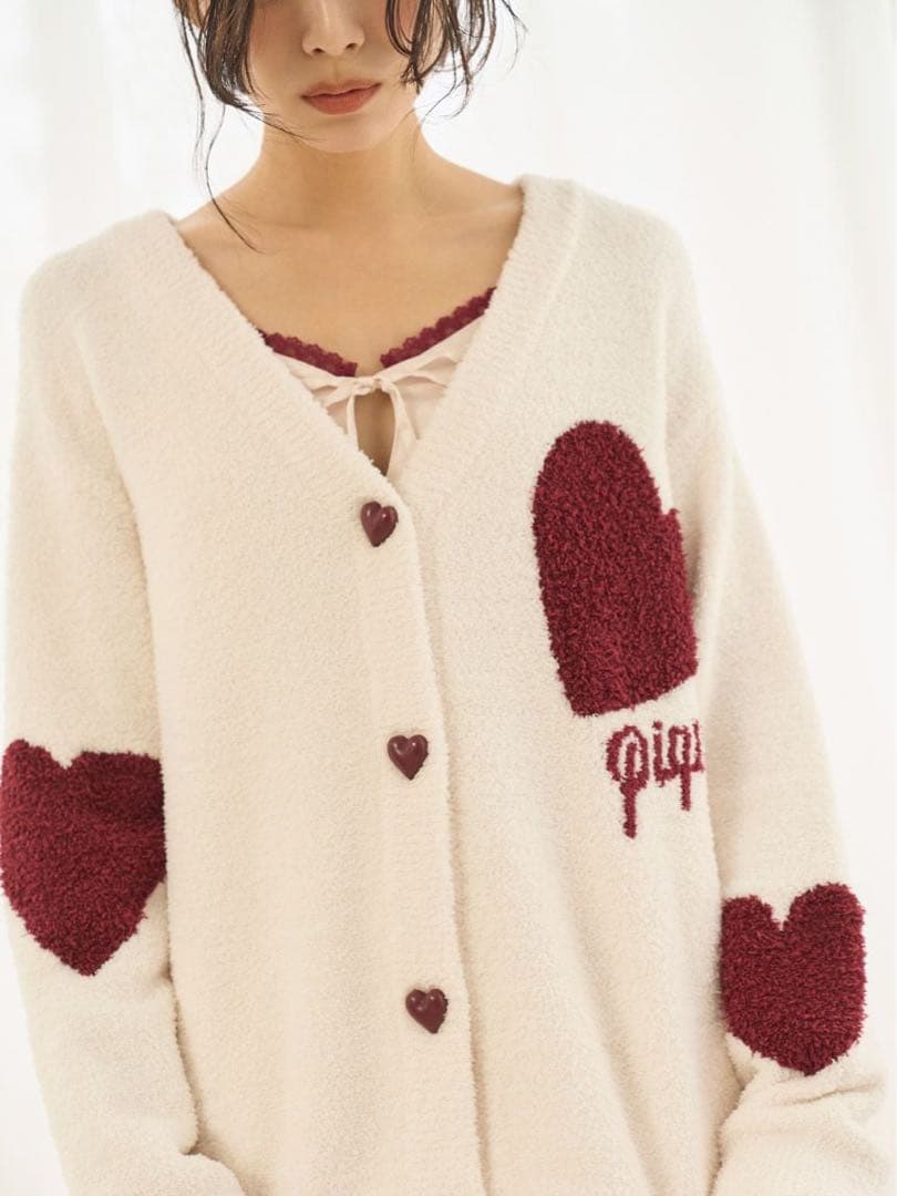 GELATO PIQUE ハートジャガードカーディガン S-M ユニセックス