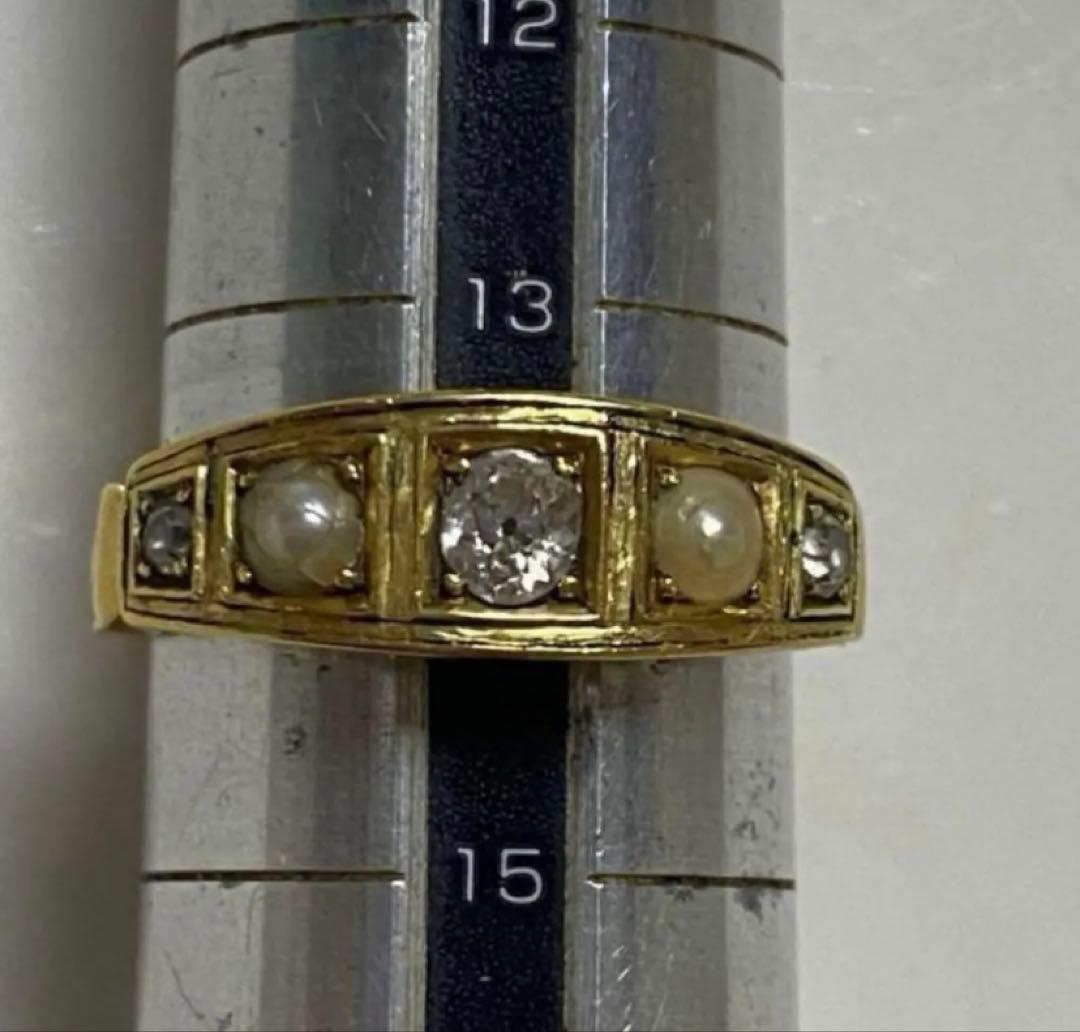 18金　18K イギリスアンティーク　リング　指輪