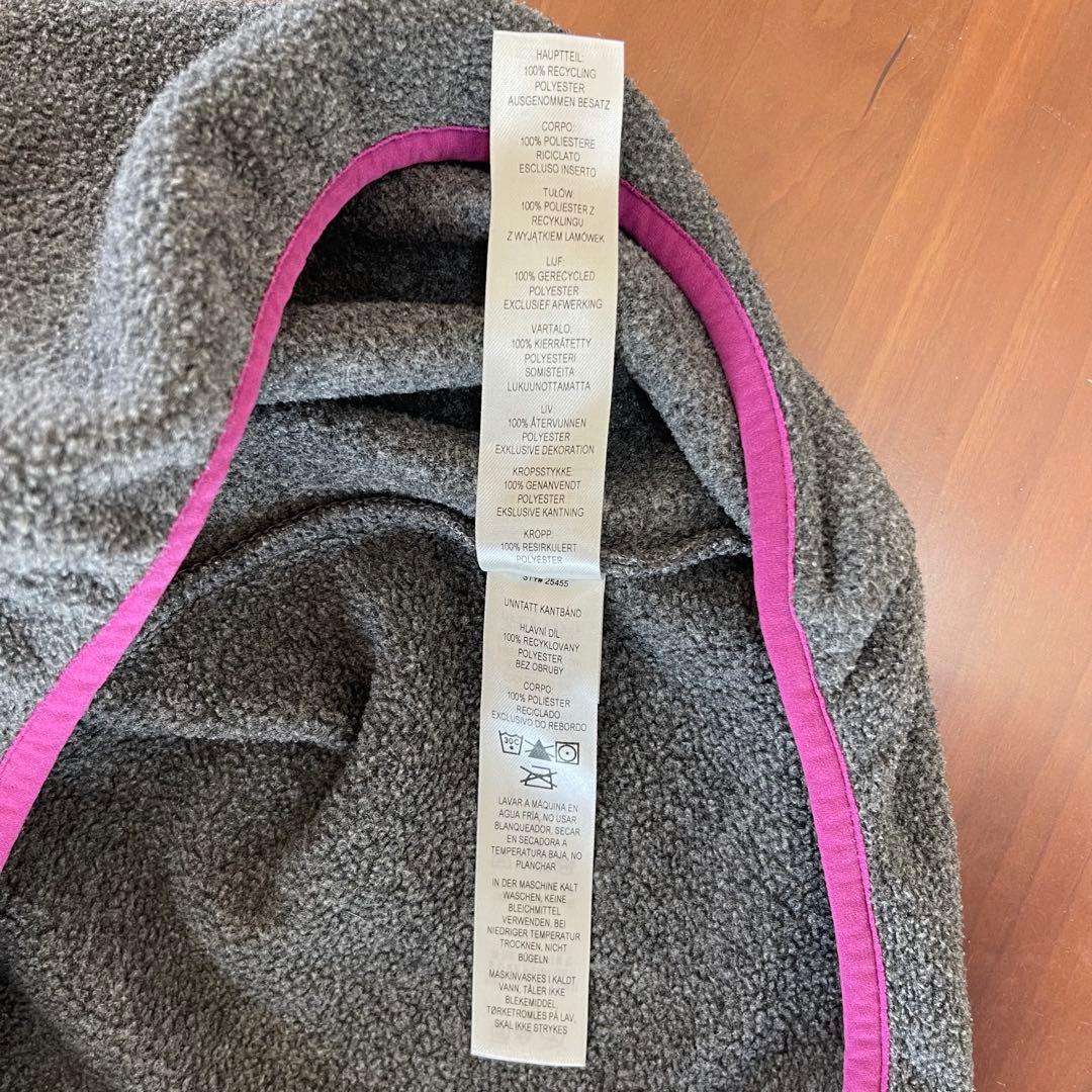 Patagonia Snap-Tフリース★グレー×ピンク　レディースS★永野芽郁