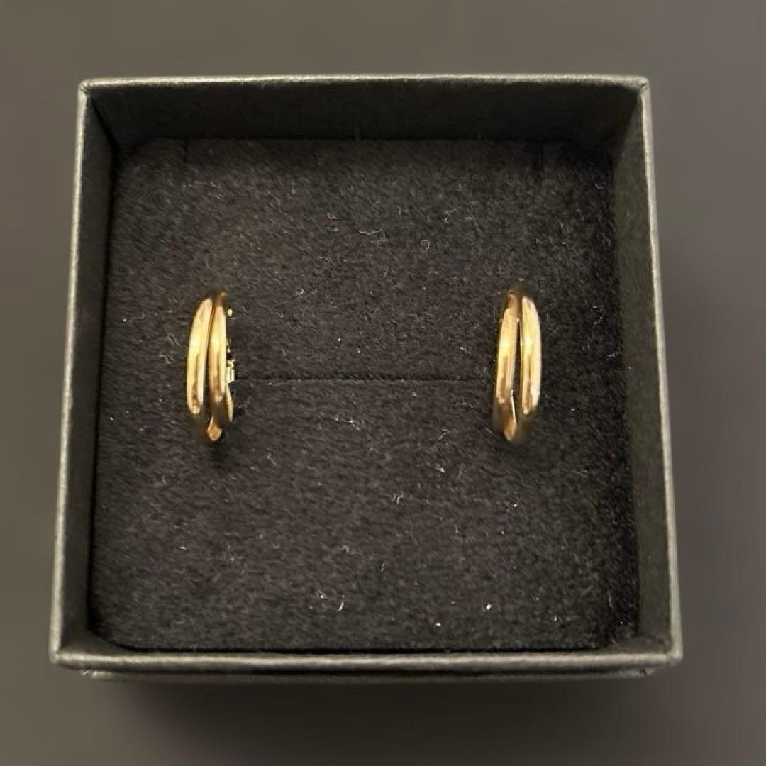 ◆L&Co.◆ K10 2連風 フープピアス