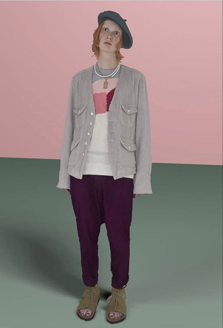 アンダーカバー21SSボンテージパンツ　ボルドー