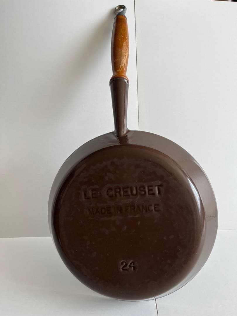 希少　廃盤　ヴィンテージ ルクルーゼ　フライパン　24cm ブラウン
