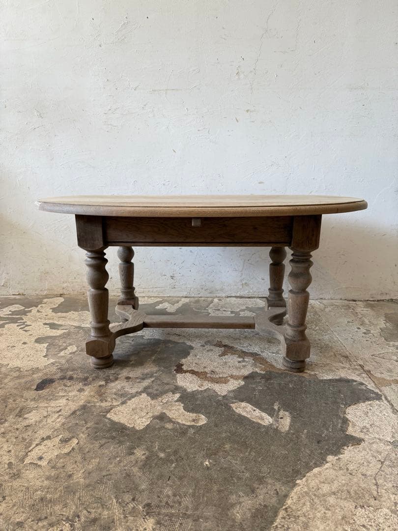 ビンテージ　ドロップリーフサイドテーブル　ドロップリーフコーヒーテーブル　剥離