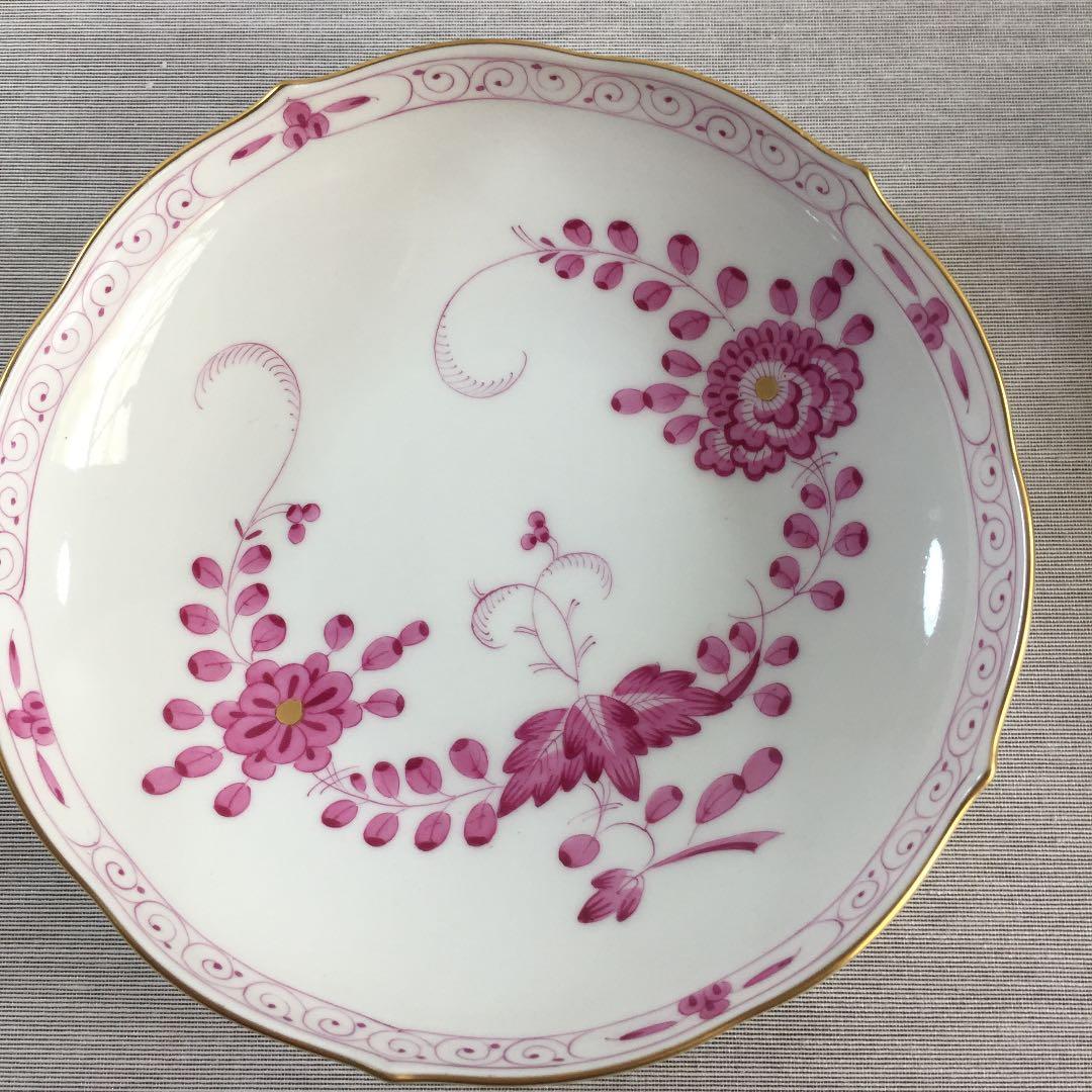 マイセン  インディアンミドルピンク 3点セット 美品 アンティーク