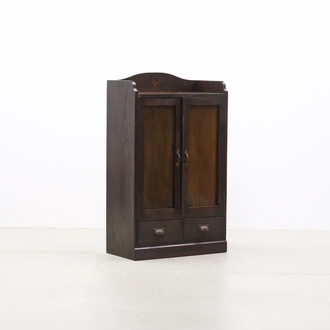 レトロ キャビネット 食器棚 書棚 本棚 本箱 収納 水屋