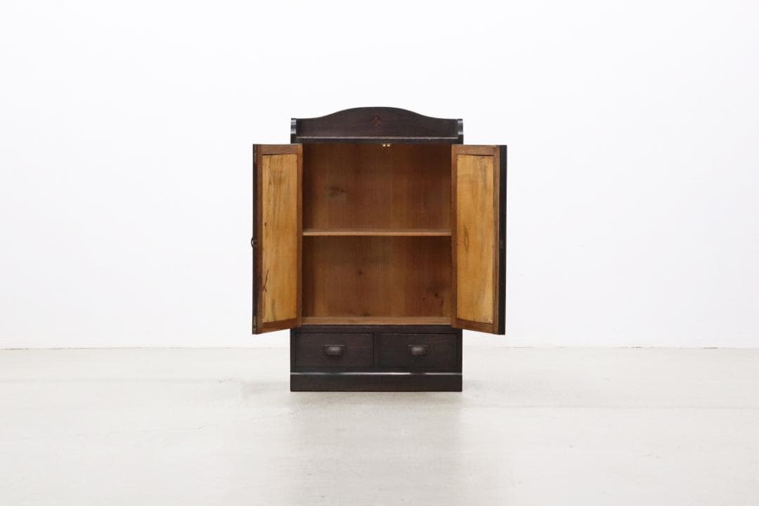 レトロ キャビネット 食器棚 書棚 本棚 本箱 収納 水屋