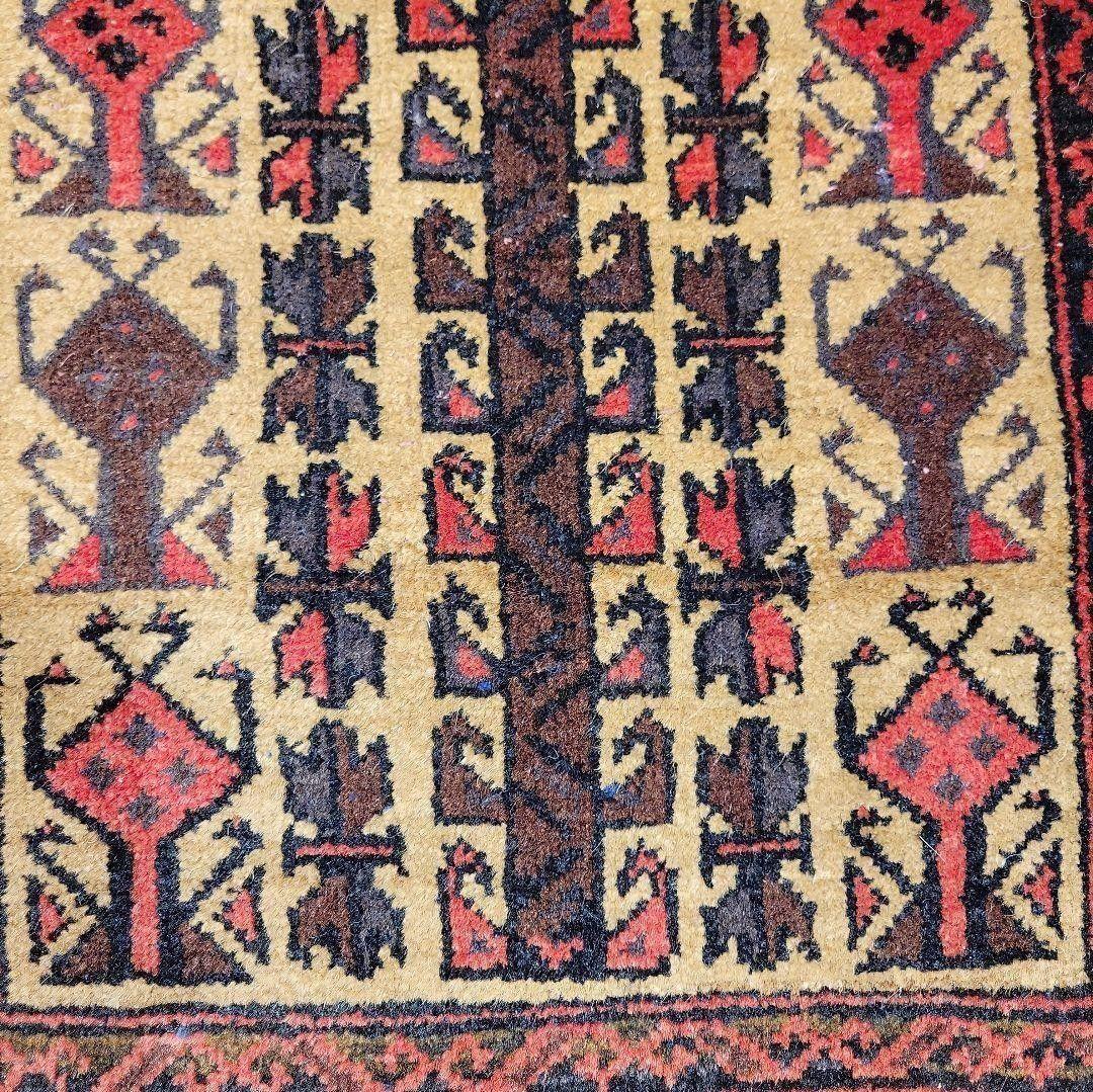 84x140cmアフガン・ラグ(24）じゅうたん・タペストリー・ギャッベ・ラグ