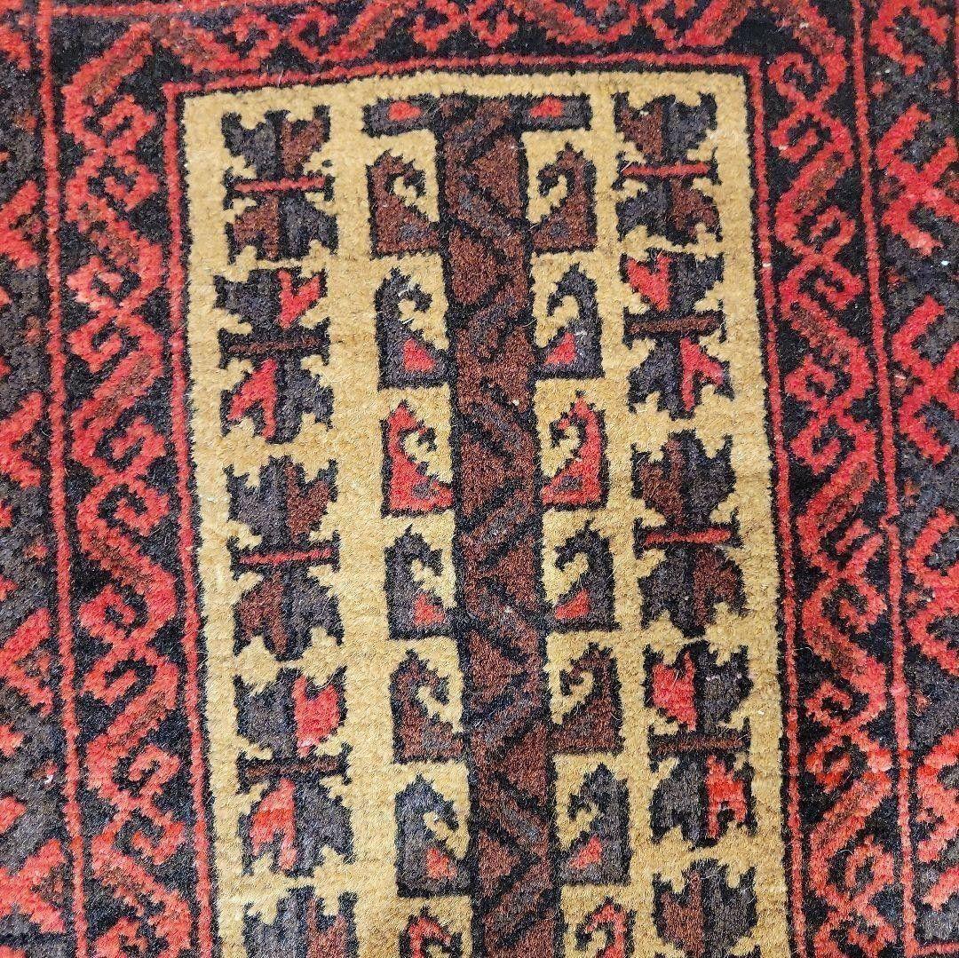 84x140cmアフガン・ラグ(24）じゅうたん・タペストリー・ギャッベ・ラグ