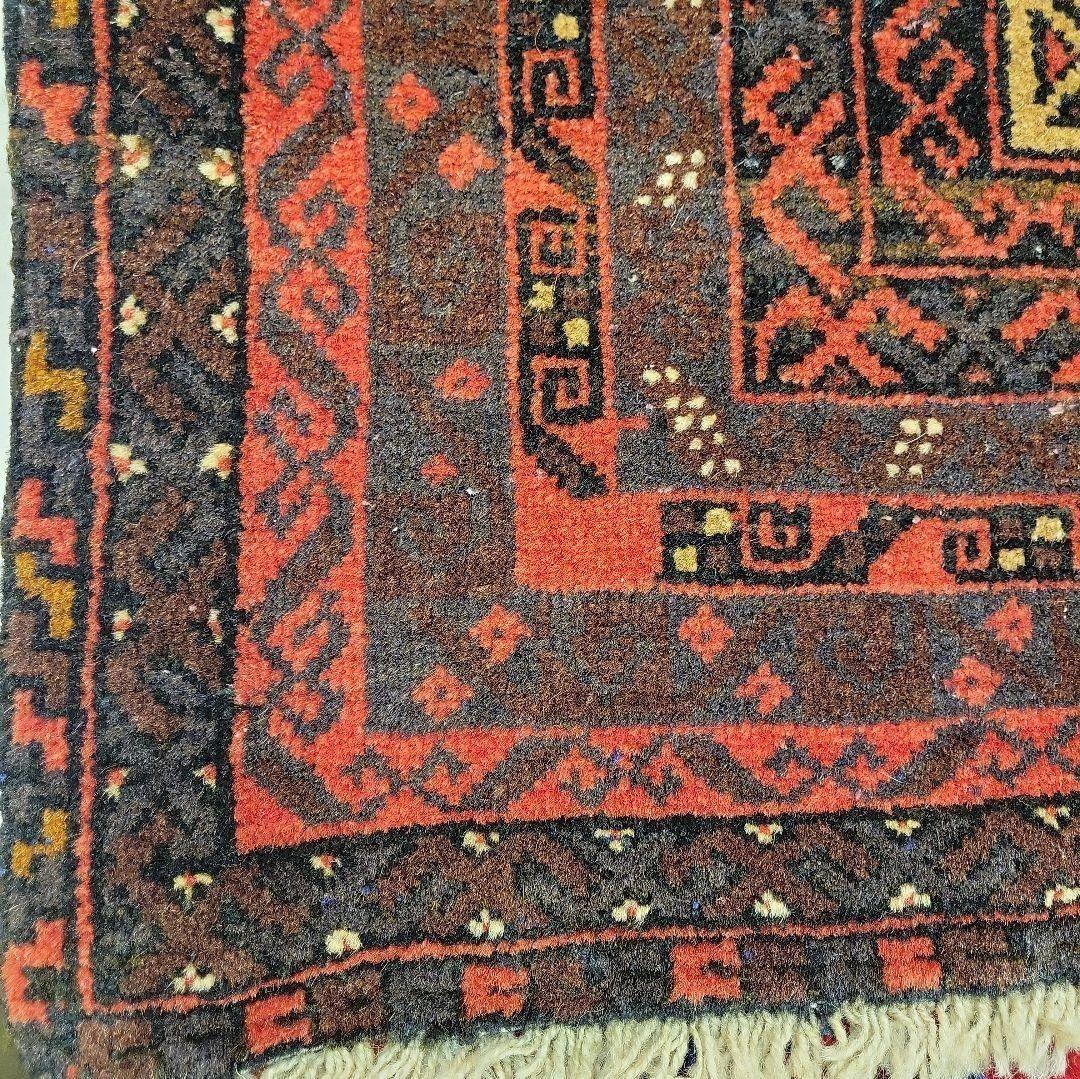 84x140cmアフガン・ラグ(24）じゅうたん・タペストリー・ギャッベ・ラグ