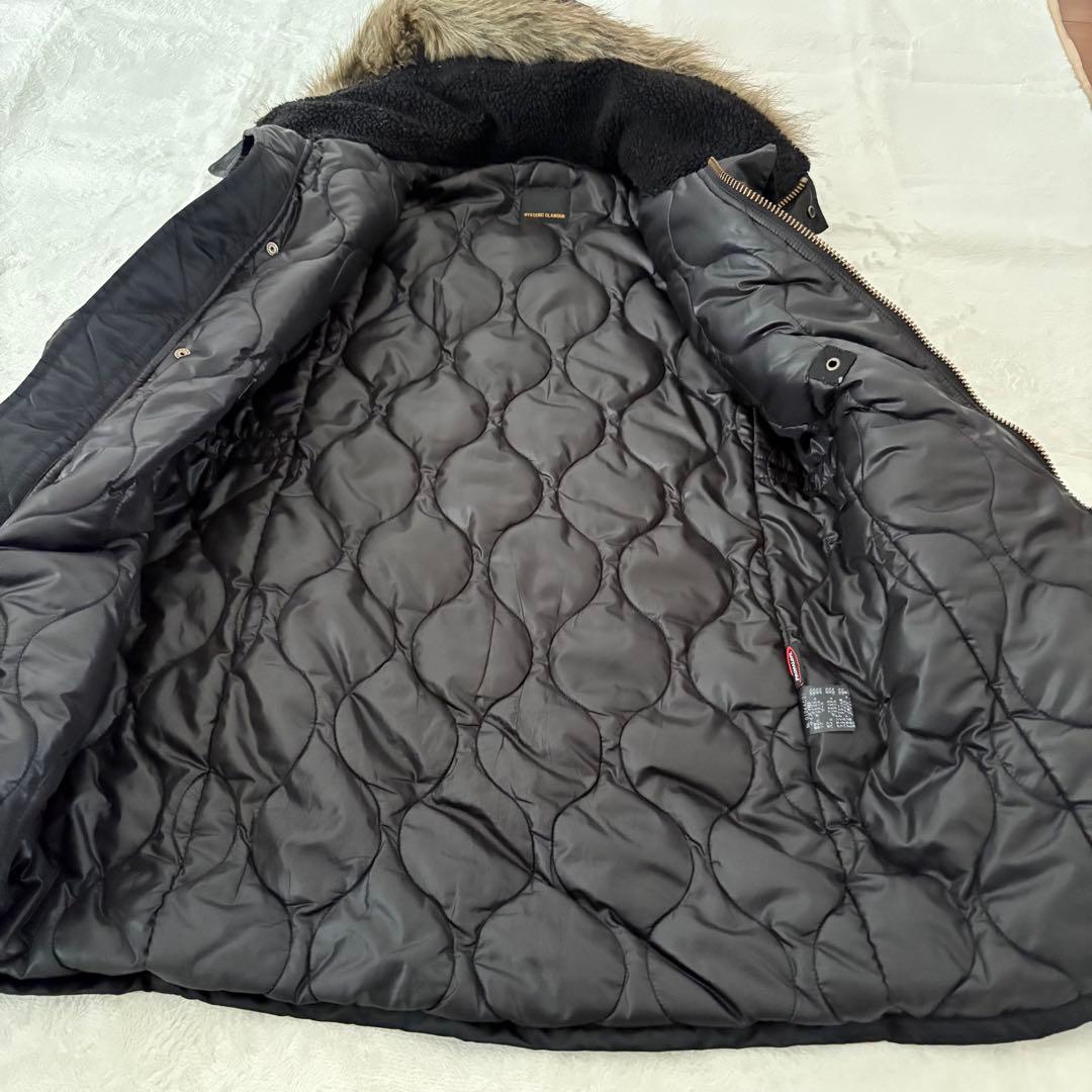 レア✨ヒステリックグラマー 2way ワッペン フードファー フリーサイズ 黒