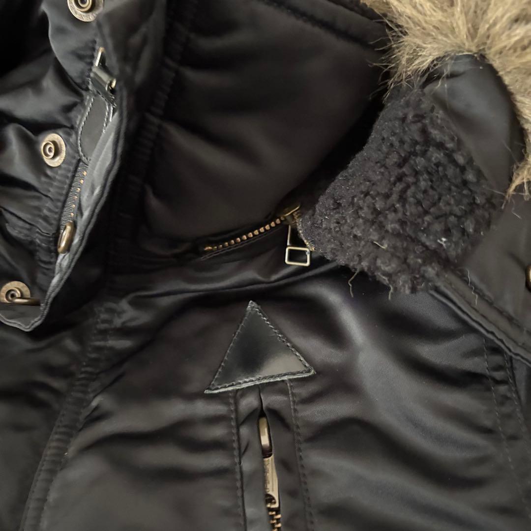 レア✨ヒステリックグラマー 2way ワッペン フードファー フリーサイズ 黒