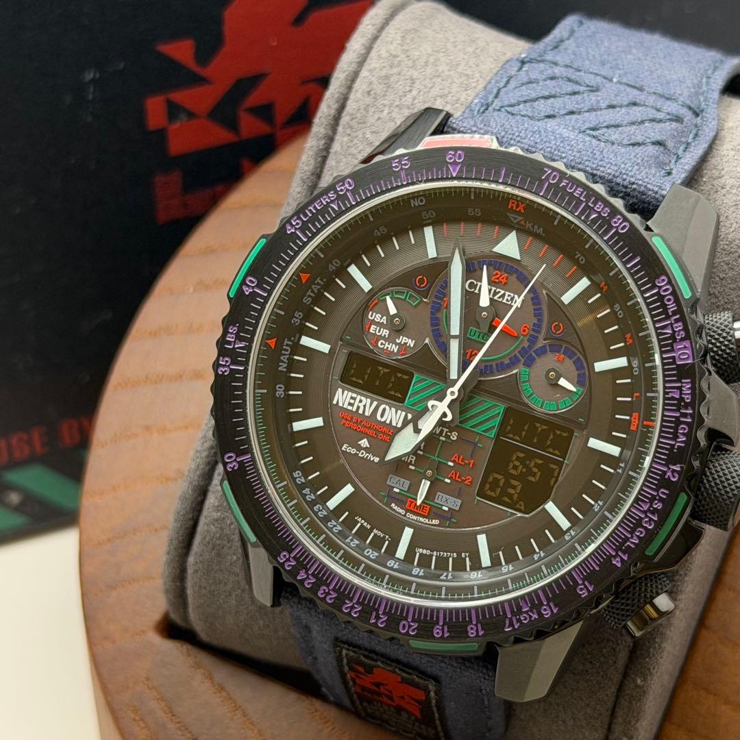 【新品未使用】500本限定　シチズン　エヴァンゲリオン　ネルフエディション　箱付