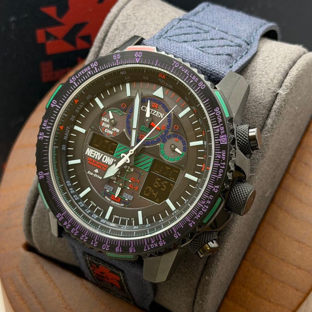 【新品未使用】500本限定　シチズン　エヴァンゲリオン　ネルフエディション　箱付