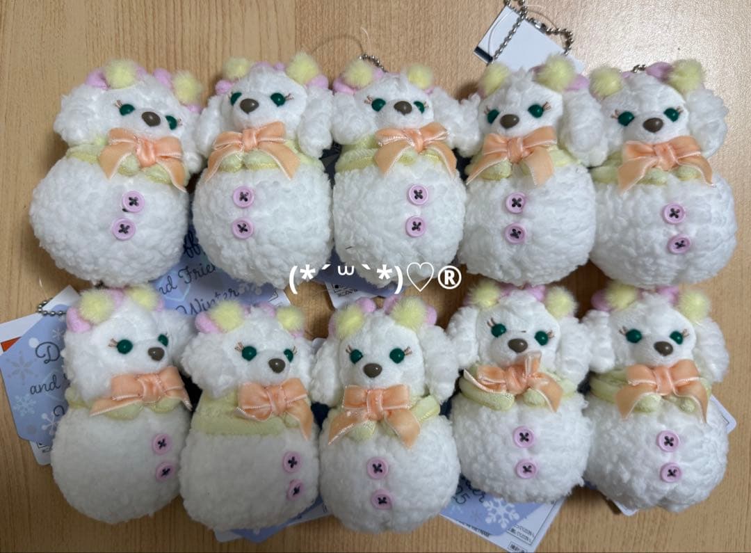 ディズニー　クッキーアン　雪だるま　ぬいぐるみチャーム　10個　まとめセット