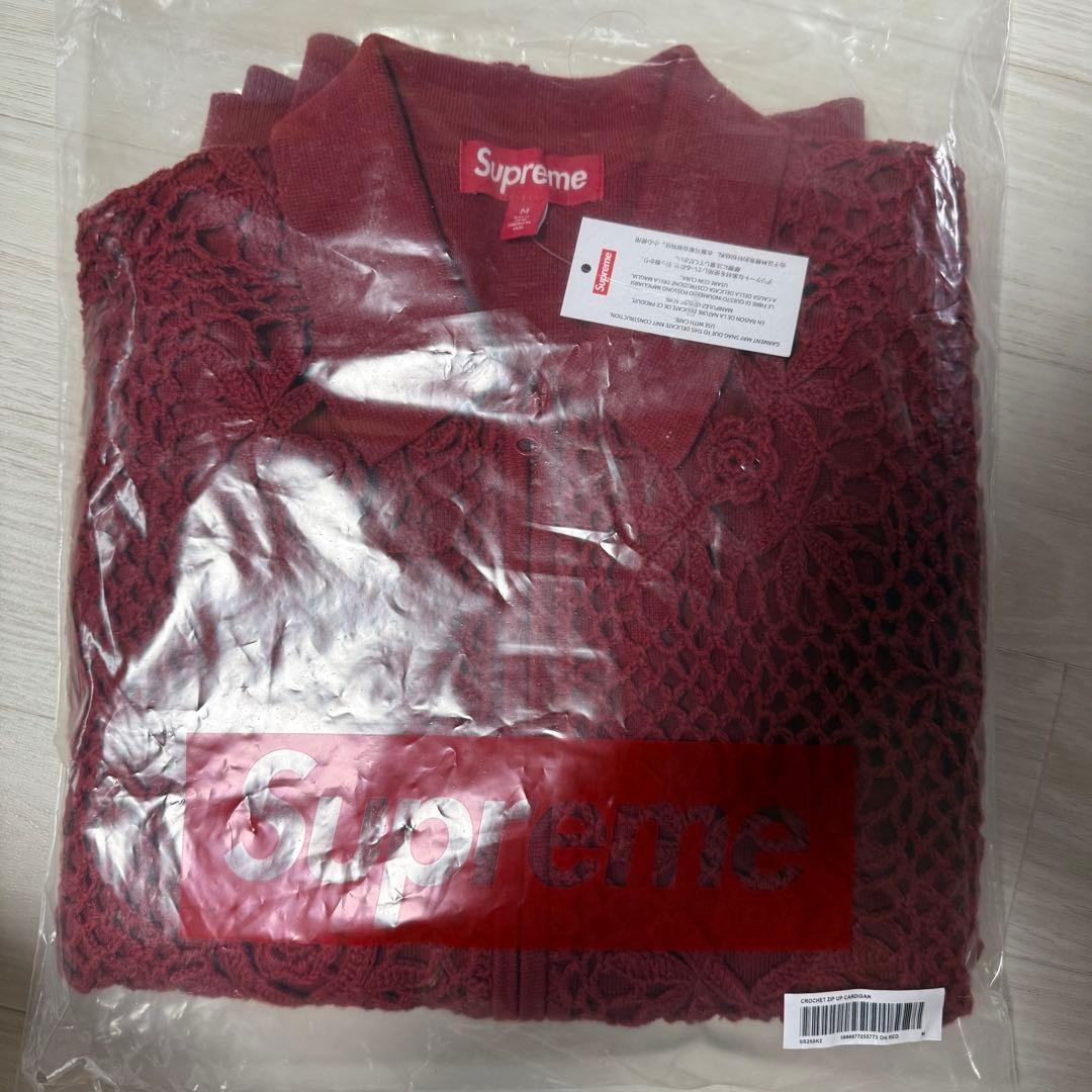 Mサイズ Supreme Crochet Zip Up Cardigan