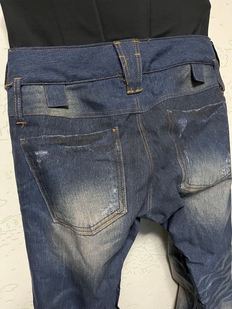 カ*ル様 美品 キスマーク デニム柄 スノボパンツGACKT ガクト ルージュ・