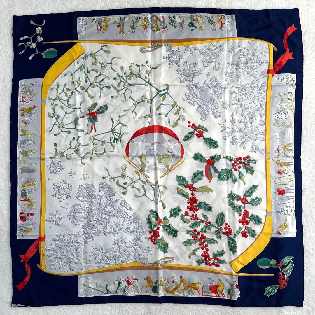 HERMES エルメス スカーフ カレ90 去年の雪 Neige d’Antan