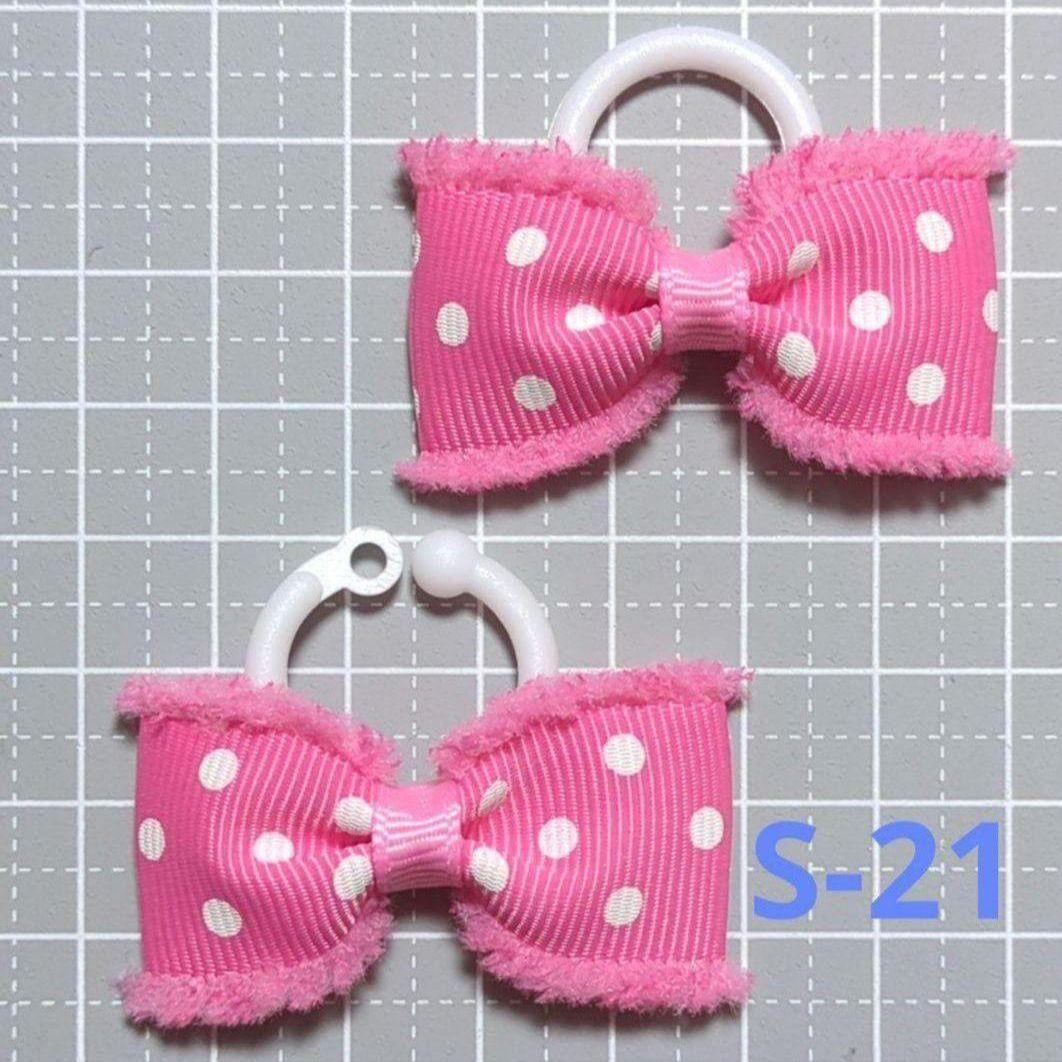 S-21②☆フリンジ/ホットピンク/ドット柄/うわぐつタグ/シューズタグ/衣替え