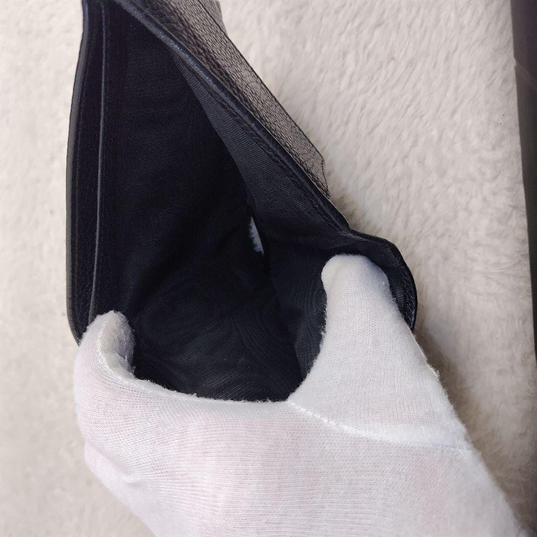 ✨美品✨ GUCCI グッチ　GGポイント　ブラック　財布　メンズ　レザー