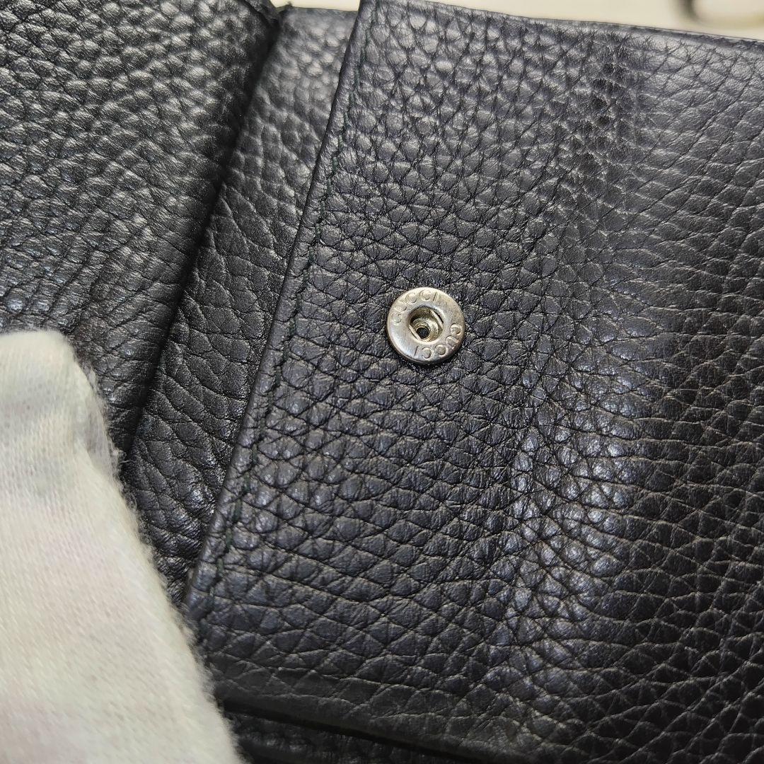 ✨美品✨ GUCCI グッチ　GGポイント　ブラック　財布　メンズ　レザー