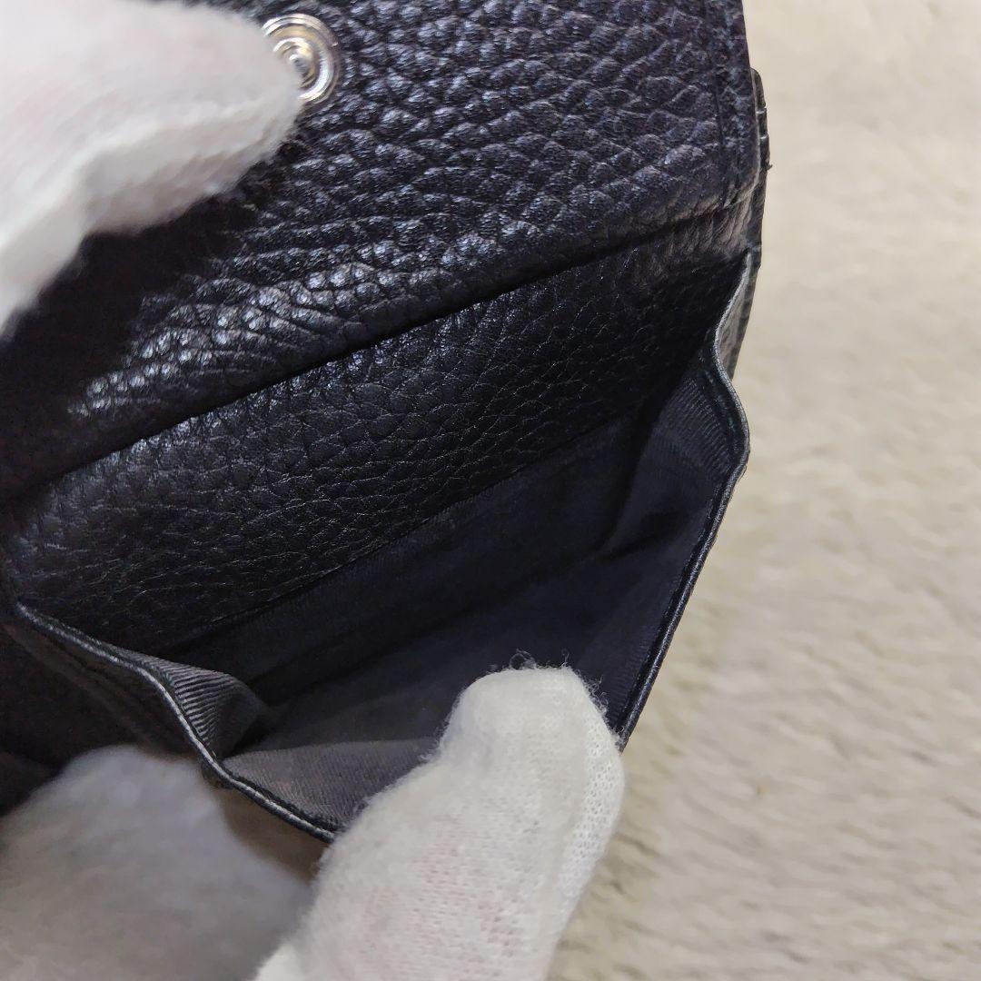 ✨美品✨ GUCCI グッチ　GGポイント　ブラック　財布　メンズ　レザー