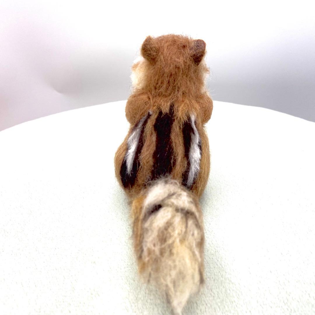 シマリス　羊毛フェルト　ハンドメイド　人形　オブジェ　インテリア