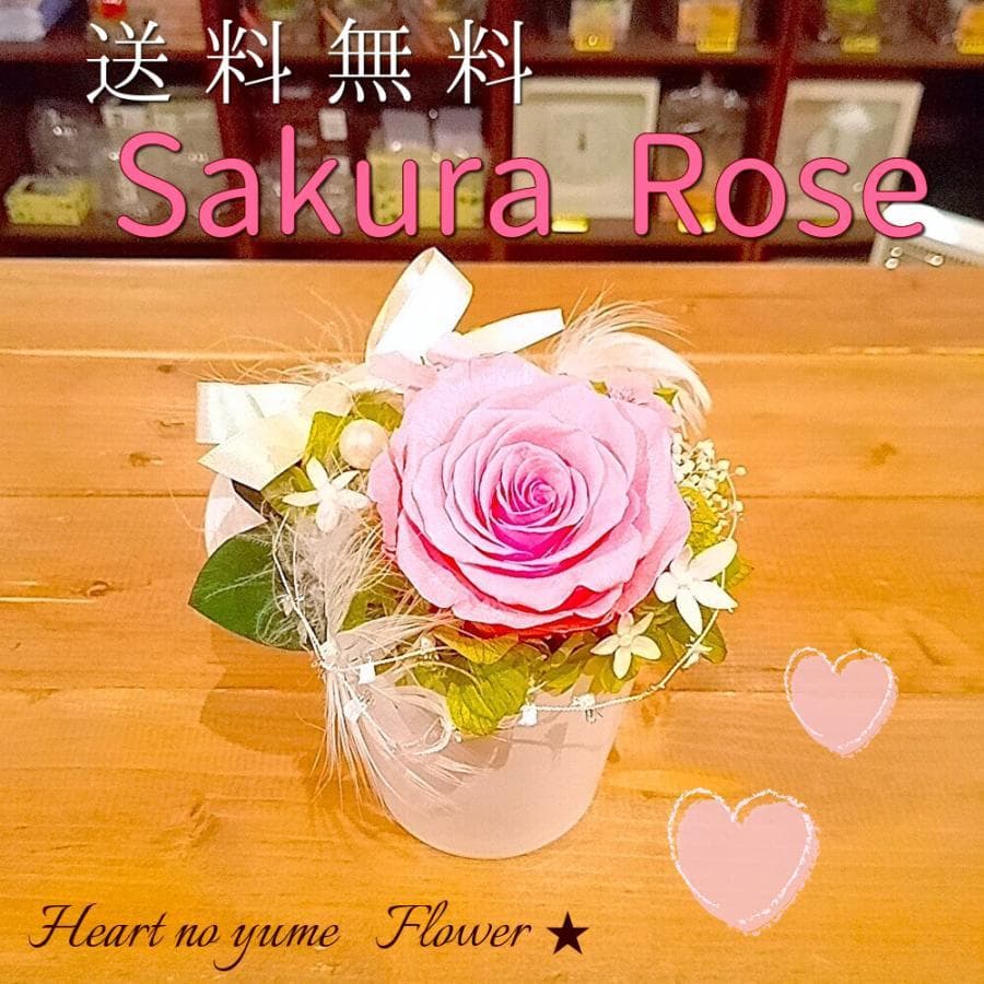 【高級プリザーブドフラワー】桜＆ピンクローズ　フラワーアレンジメント