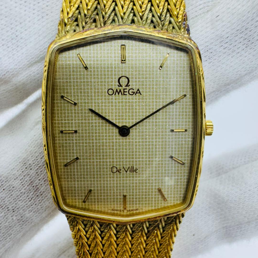 ✨OMEGA✨オメガ✨デビル✨クオーツ✨ゴールド色✨腕時計✨