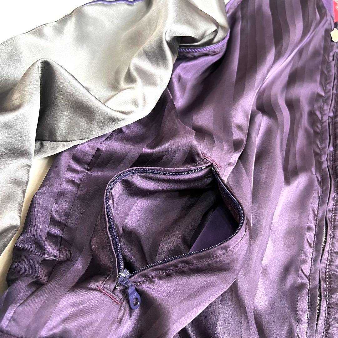【オニツカタイガー】 メンズ 中綿入り スカジャン パープル Lサイズ