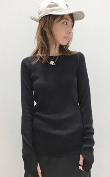 【極美品】L'Appartement リブニット ボートネック ★指抜き★