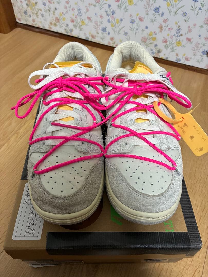 靴 NIKE Off-White DUNK LOW 17/50 US9.5