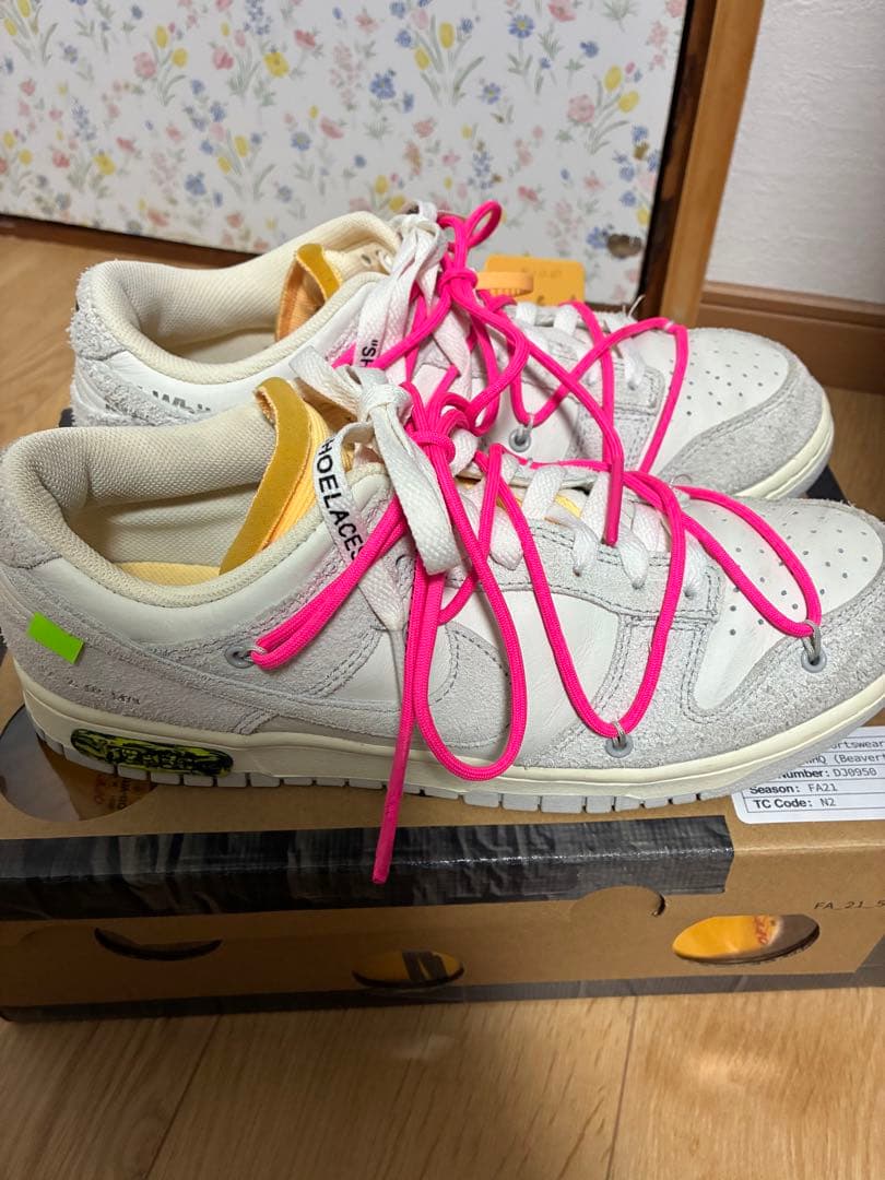 靴 NIKE Off-White DUNK LOW 17/50 US9.5