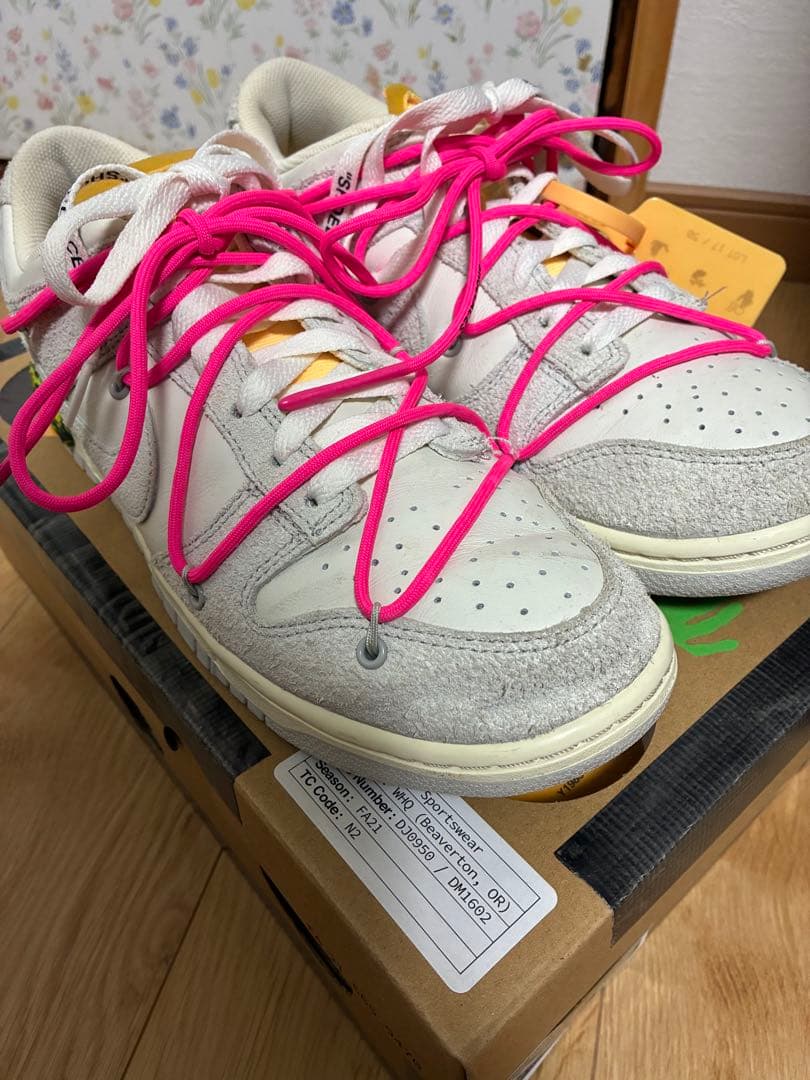靴 NIKE Off-White DUNK LOW 17/50 US9.5