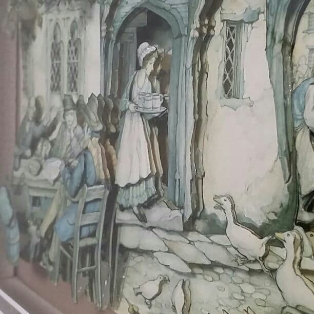 お値下げ☆シャドーボックス　街角の風景