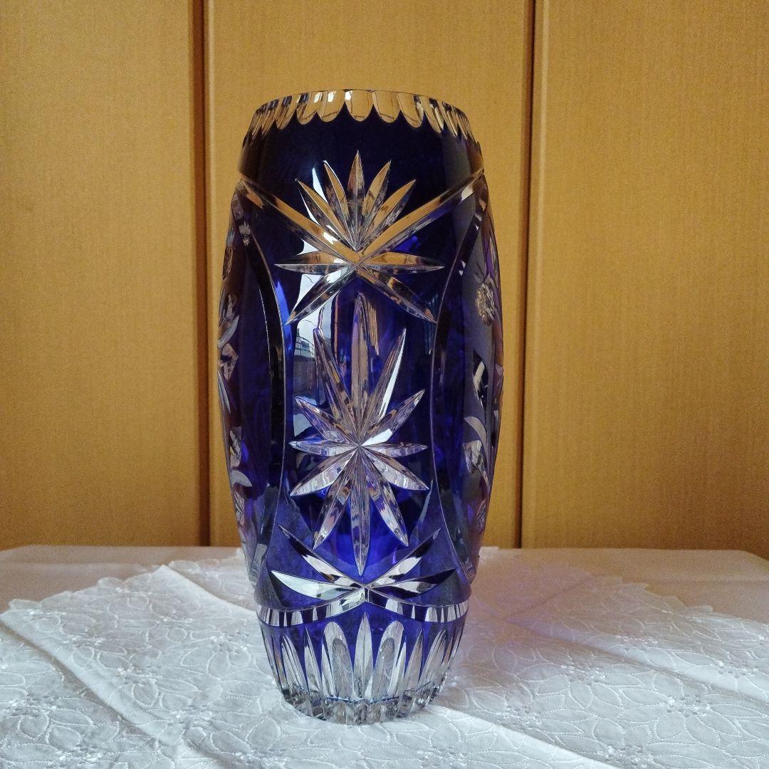 ドイツ製 ドレスデンクリスタル 花瓶 フラワーベス