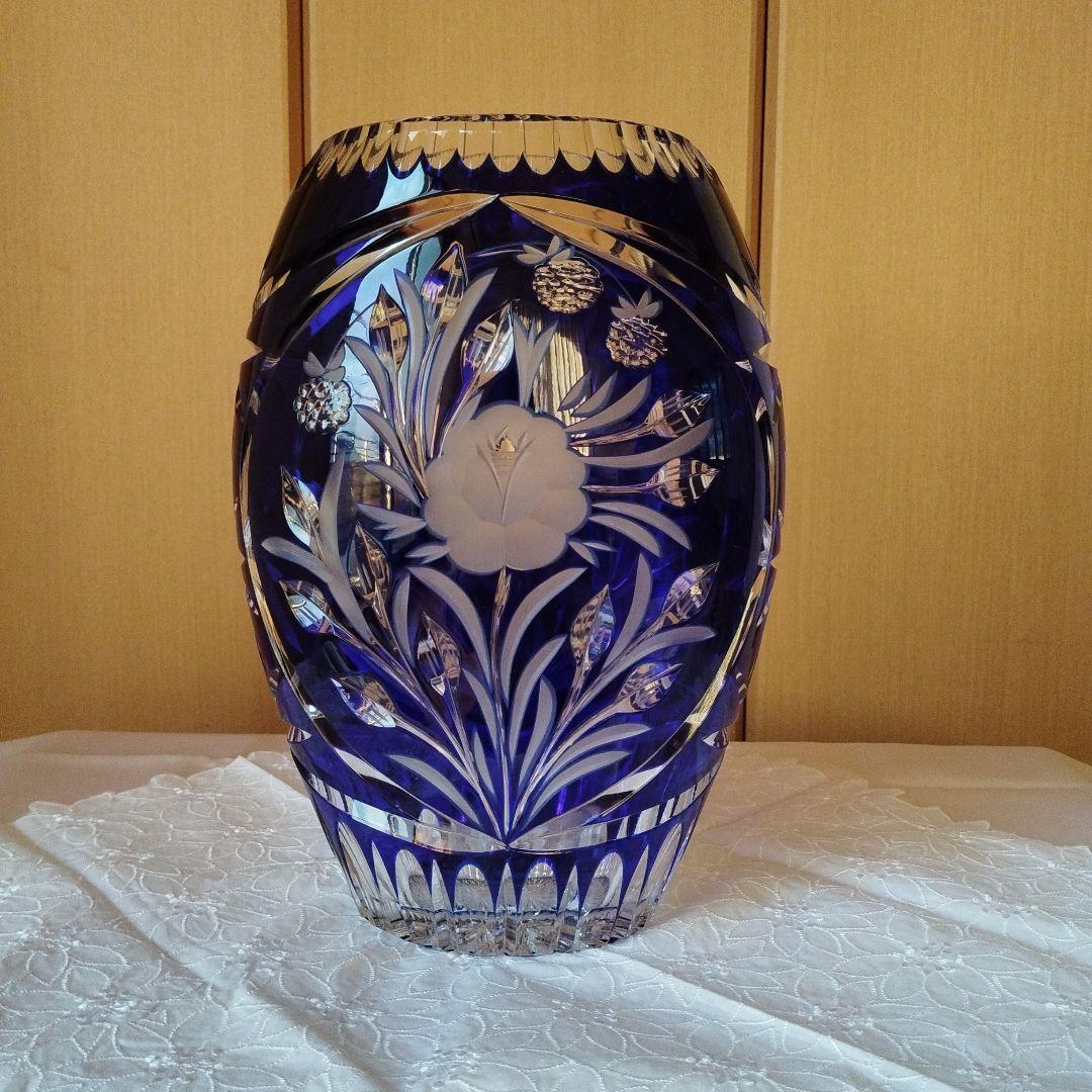 ドイツ製 ドレスデンクリスタル 花瓶 フラワーベス