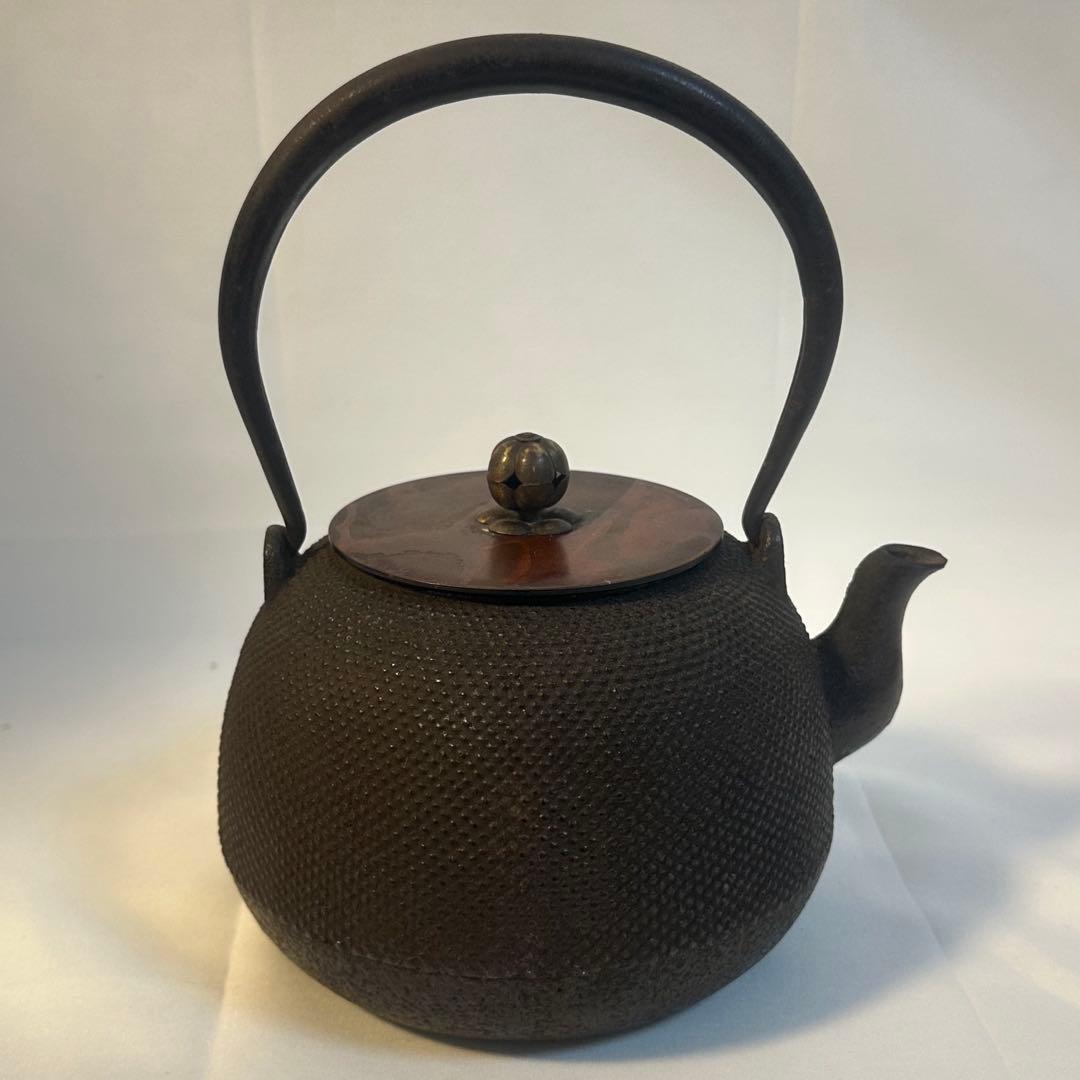 龍文堂　鉄瓶　明治　煎茶道具