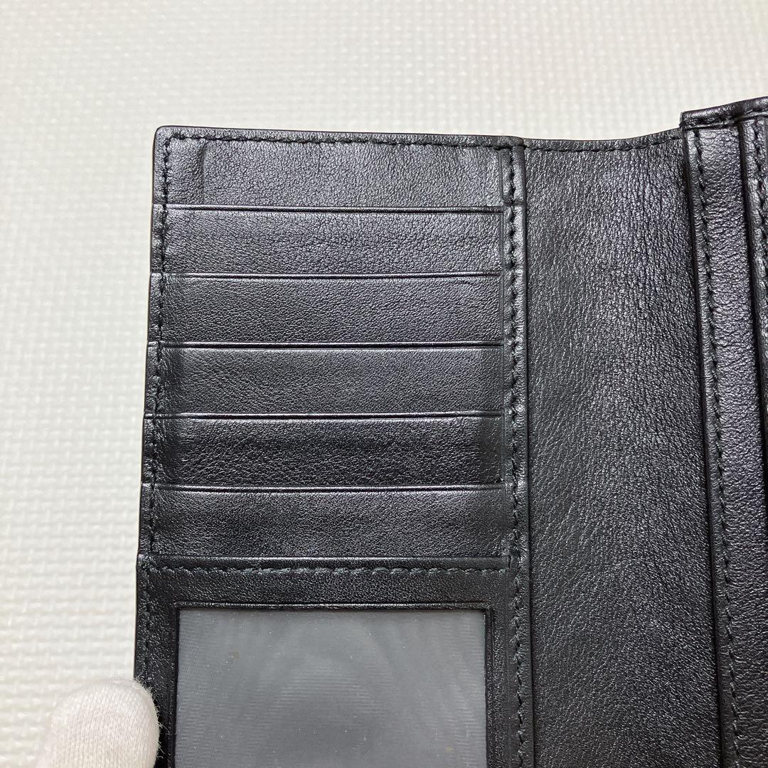 未使用　GUCCI グッチ レザー長財布　マイクロシマ　ブラック　黒