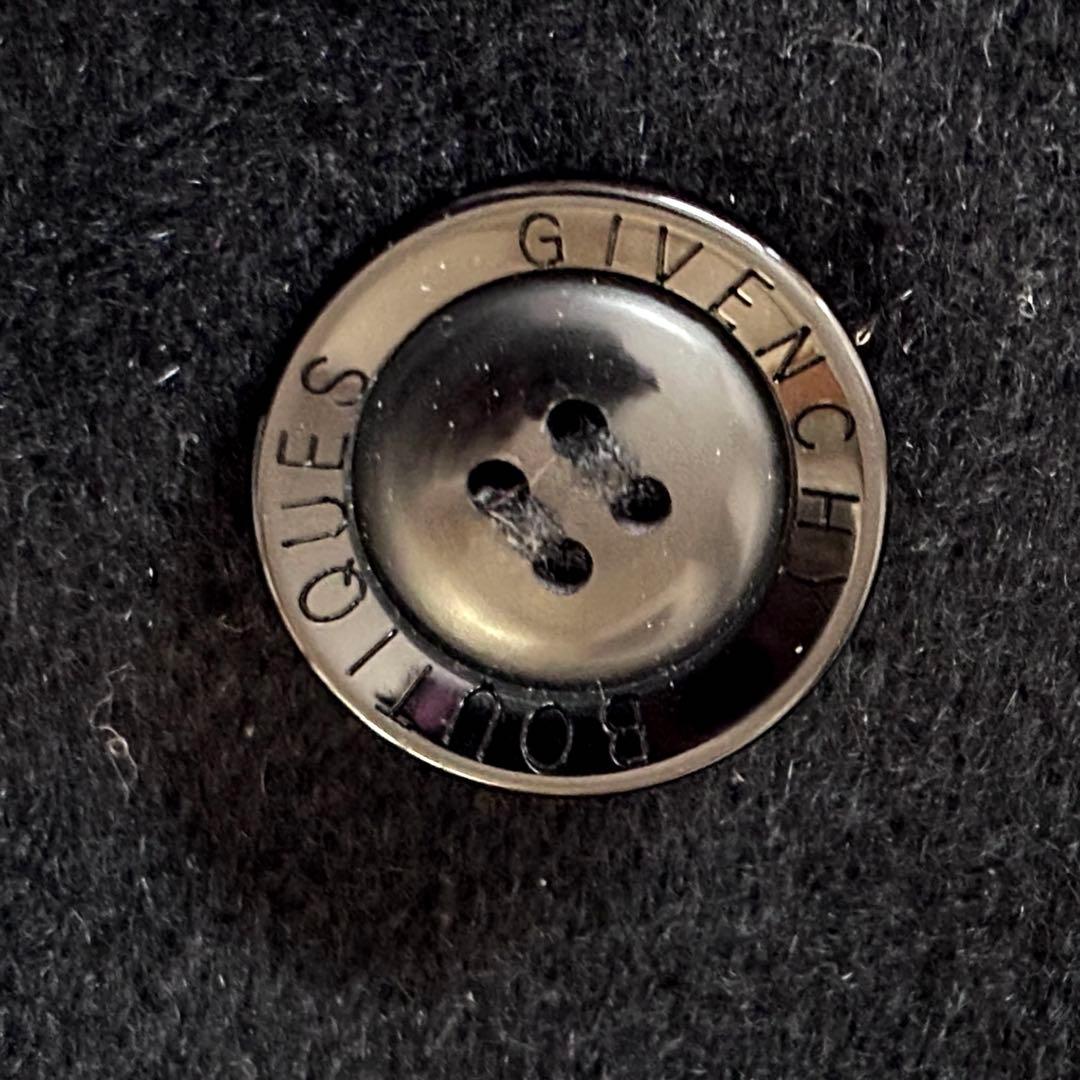 GIVENCHY 高級素材混紡 ベルテッド ロングコート ブラック 40 L相当