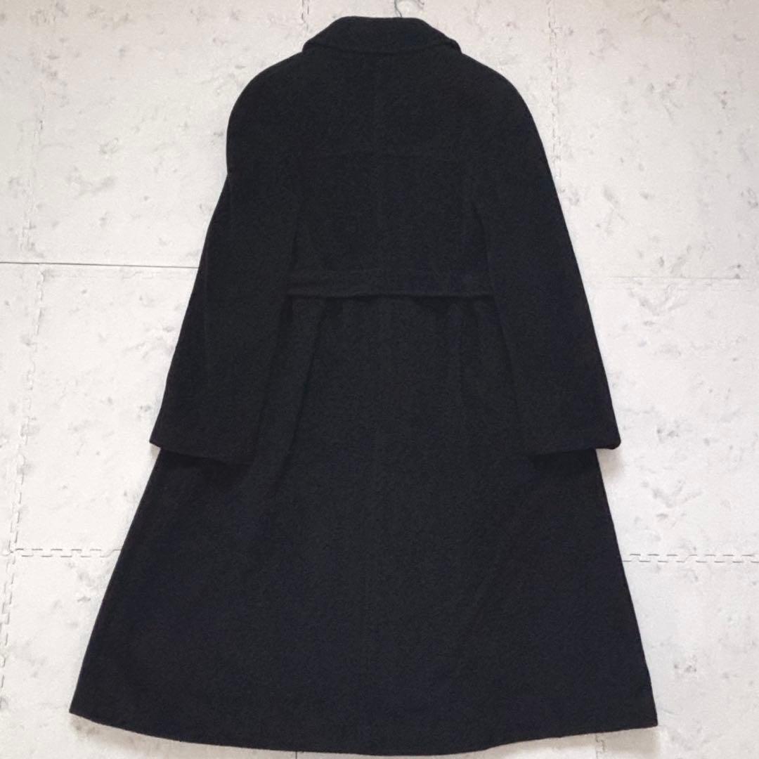 GIVENCHY 高級素材混紡 ベルテッド ロングコート ブラック 40 L相当