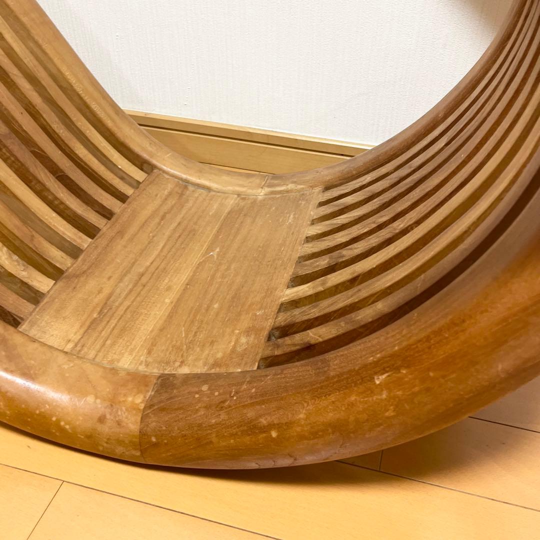 THE CONRAN SHOP ガラスローテーブル ヴィンテージ 木製フレーム