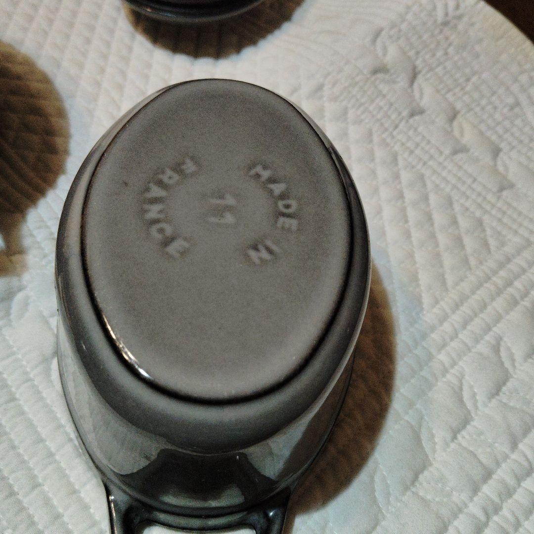 ストウブココットオーバルグレー11cm2個