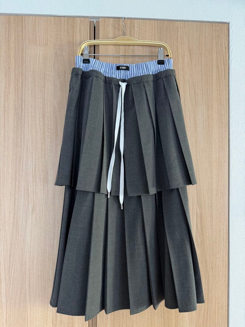 SORIN Layered Pleated Skirtレイヤードプリーツスカート