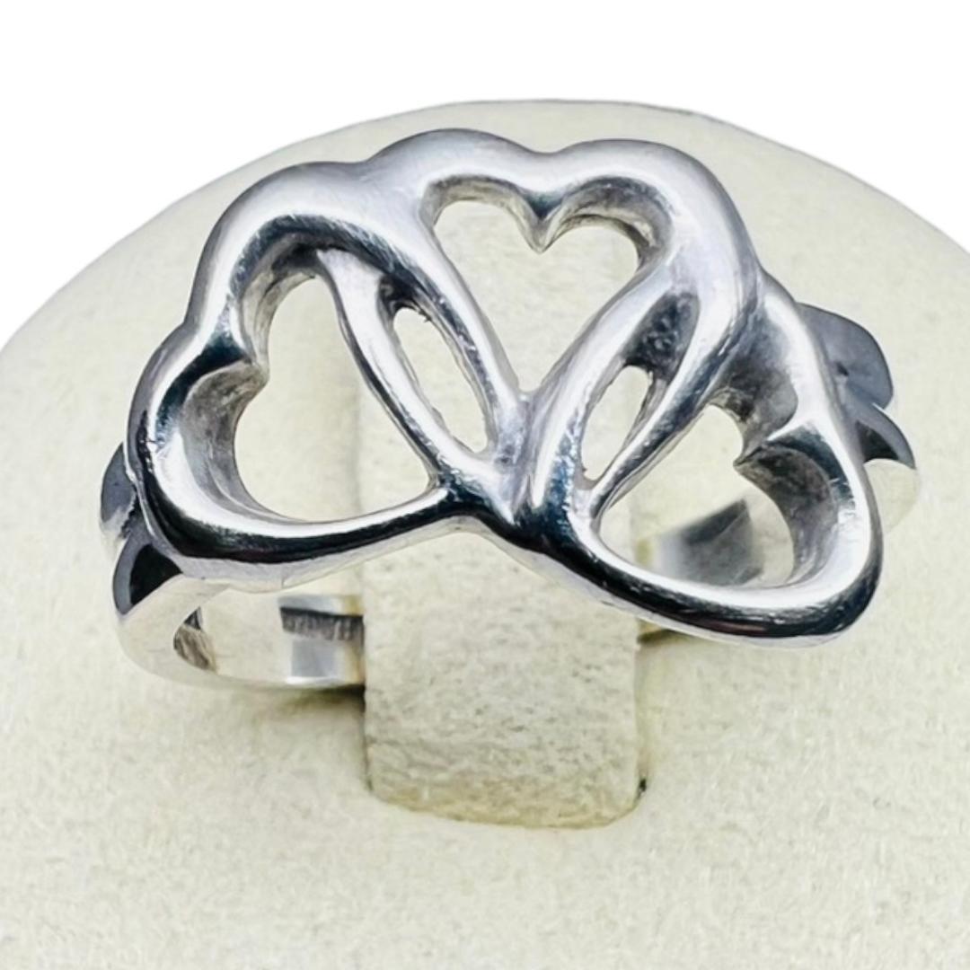 【極美品】TIFFANY 指輪 リング トリプルハート 925 シルバー 12号