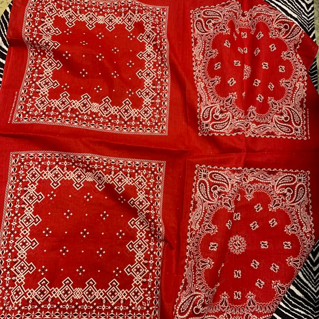 未裁断❗️vintage USA製 バンダナ dead stock ビンテージ