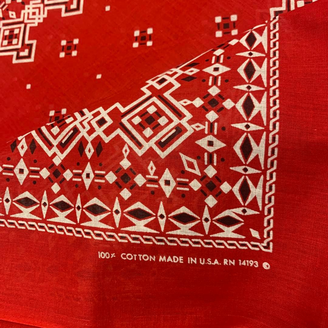 未裁断❗️vintage USA製 バンダナ dead stock ビンテージ