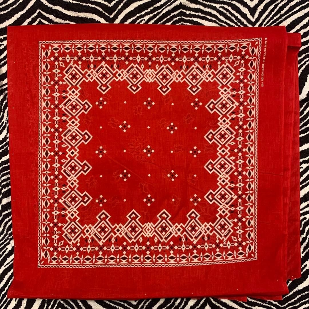 未裁断❗️vintage USA製 バンダナ dead stock ビンテージ